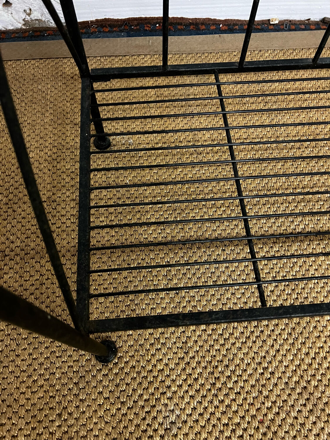 Antique wrought iron shelf