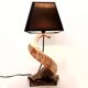 Brutalist spiral lamp from the 1960s, a curiosity object made of horn.