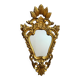Antique golden cornucopia mirror from the 1950s, France.