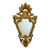 Antique golden cornucopia mirror from the 1950s, France.