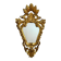 Antique golden cornucopia mirror from the 1950s, France.