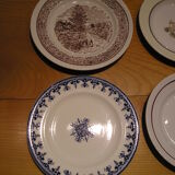 Set of 6 different flat plates
