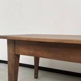 Solid walnut farmhouse table with spindle legs