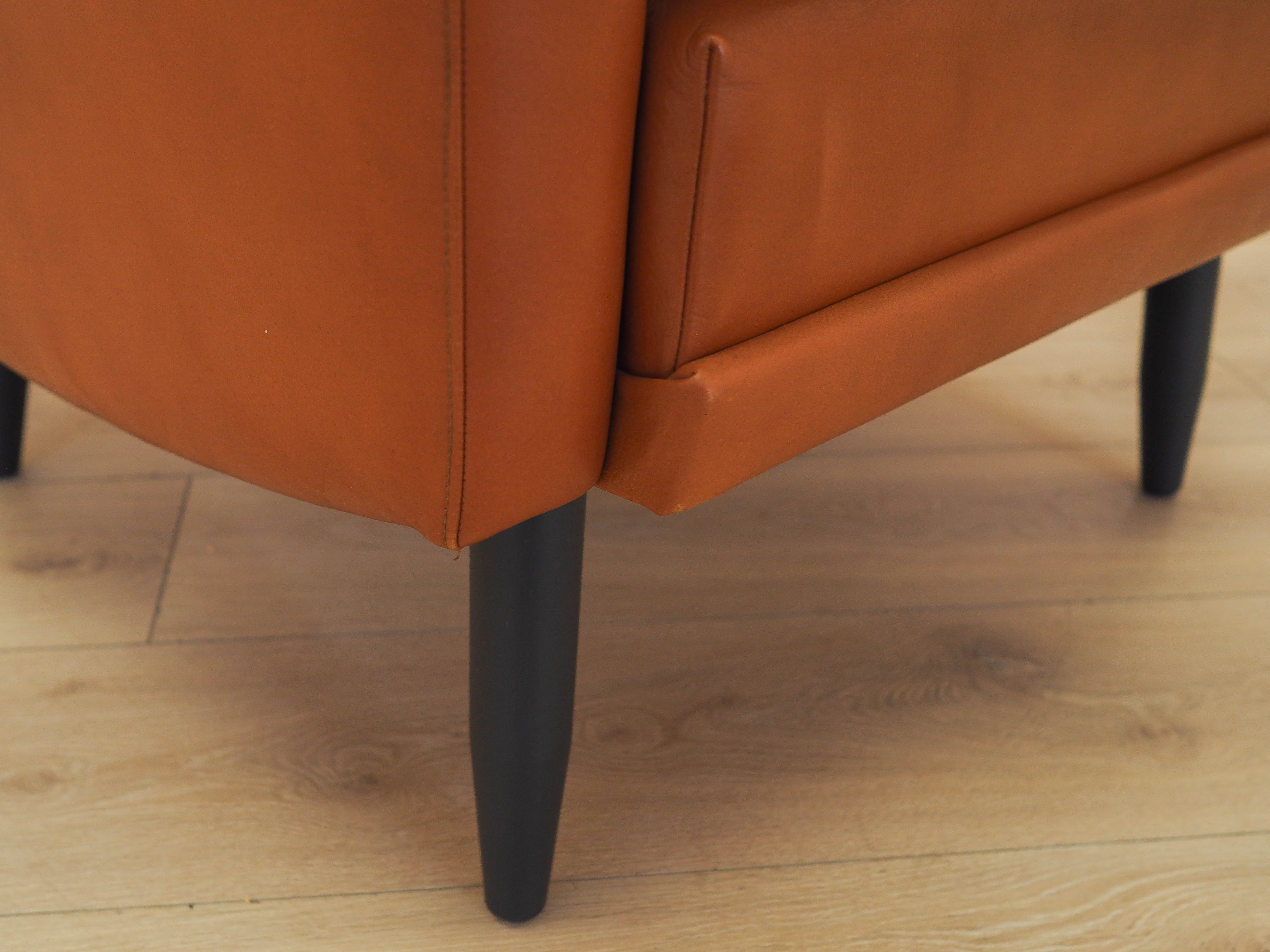 Orange armchair, Danish design, 1970s, made in Denmark