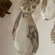2 vintage bronze wall lights with pendants