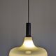 XL olive green opaline water drop pendant light from the 60s/70s