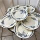Set of 8 flat plates Terre de Fer Salins model "Rocailles" late nineteenth