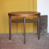 Vintage table, wooden table, two-tier table, living room table, side table.