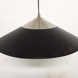 XXL black marmorite saucer suspension, Italy circa 1970.