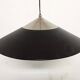 XXL black marmorite saucer suspension, Italy circa 1970.