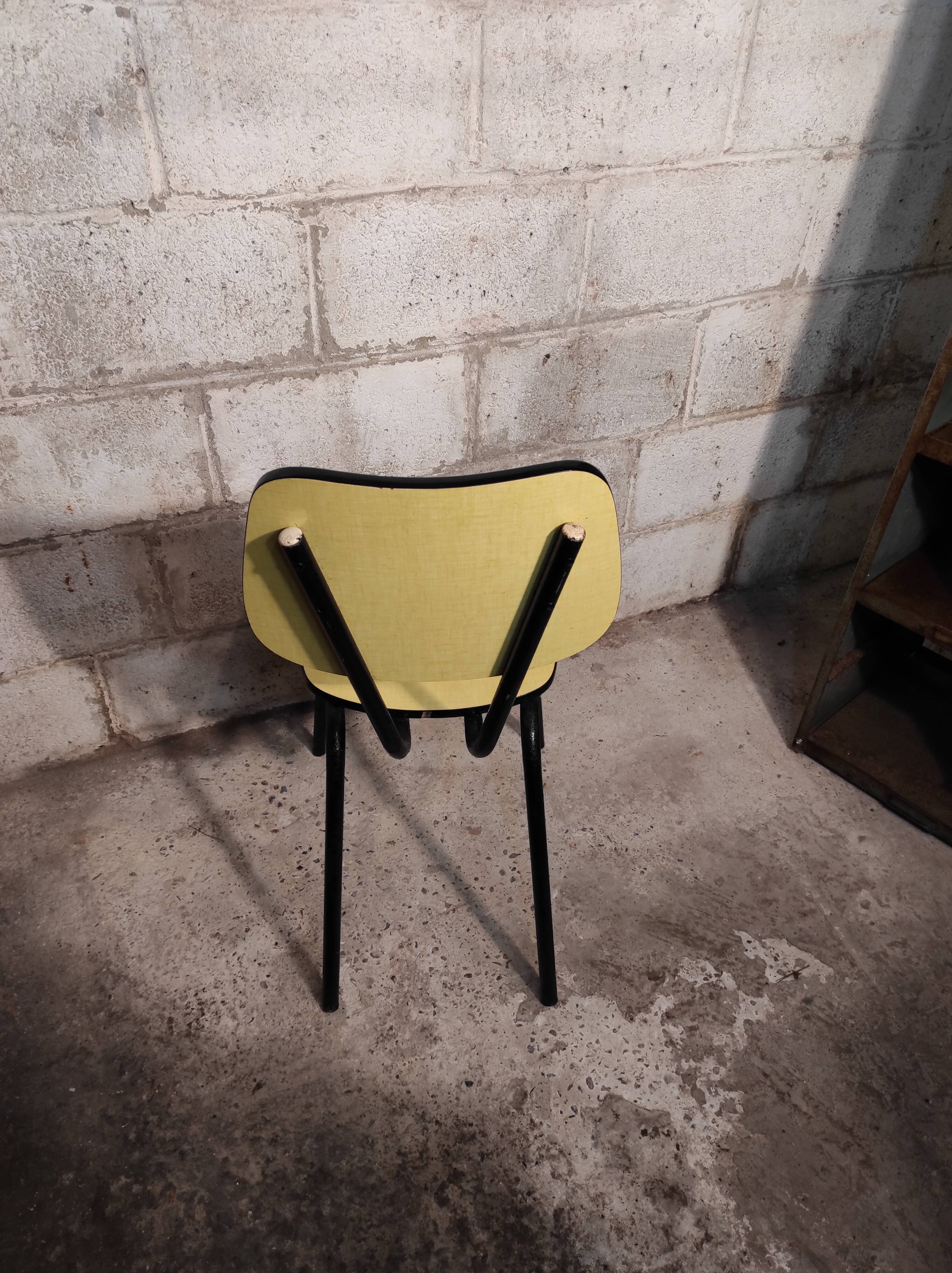Yellow formica chair 1960