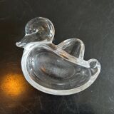 vide poche canard en cristal