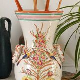 Handmade vintage ceramic vase from Italy.
