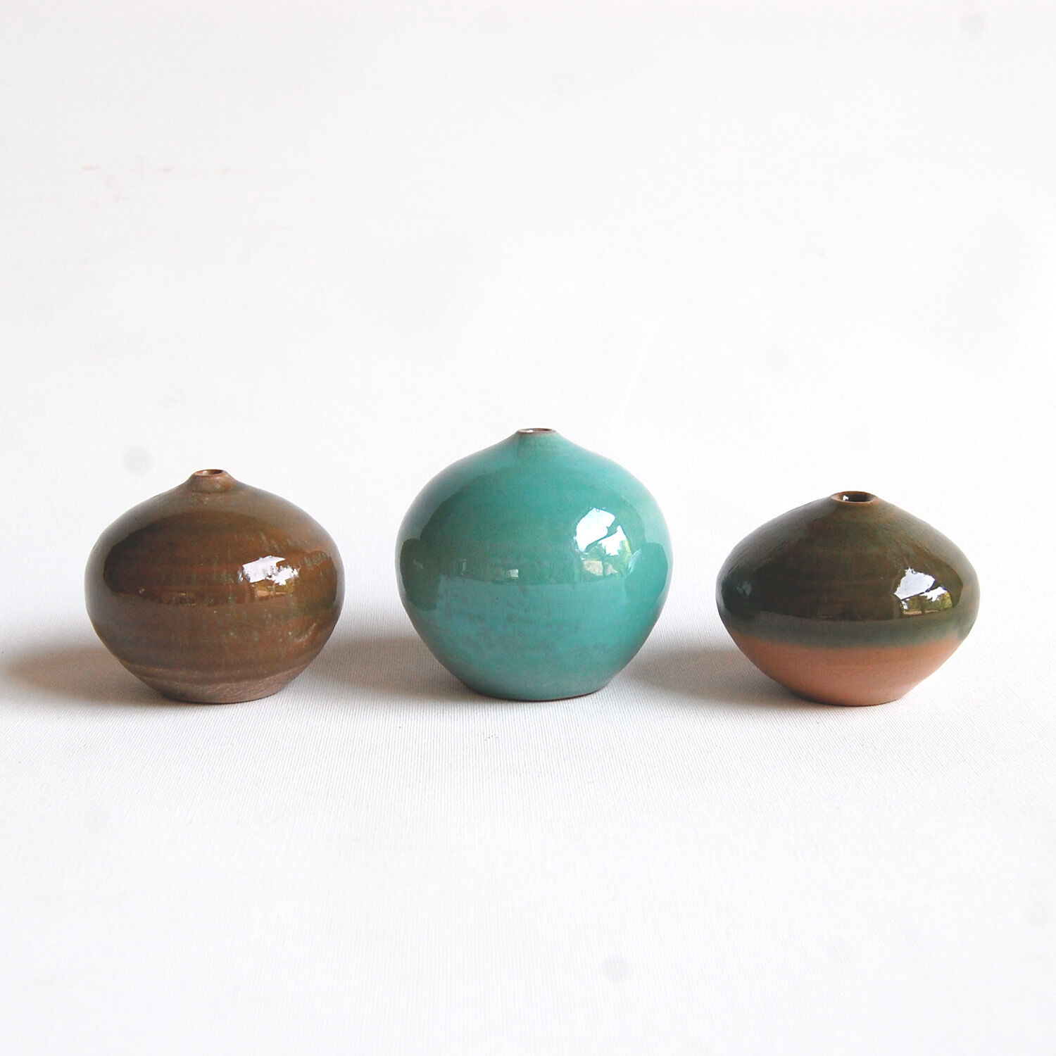 Trio of miniature soliflore vases Antonio Lampecco