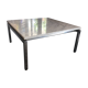 Table basse en marbre et chrome