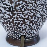 Art deco contorted ceramic lamp base in the Louis Dage Jean Besnard style from the 1930s
