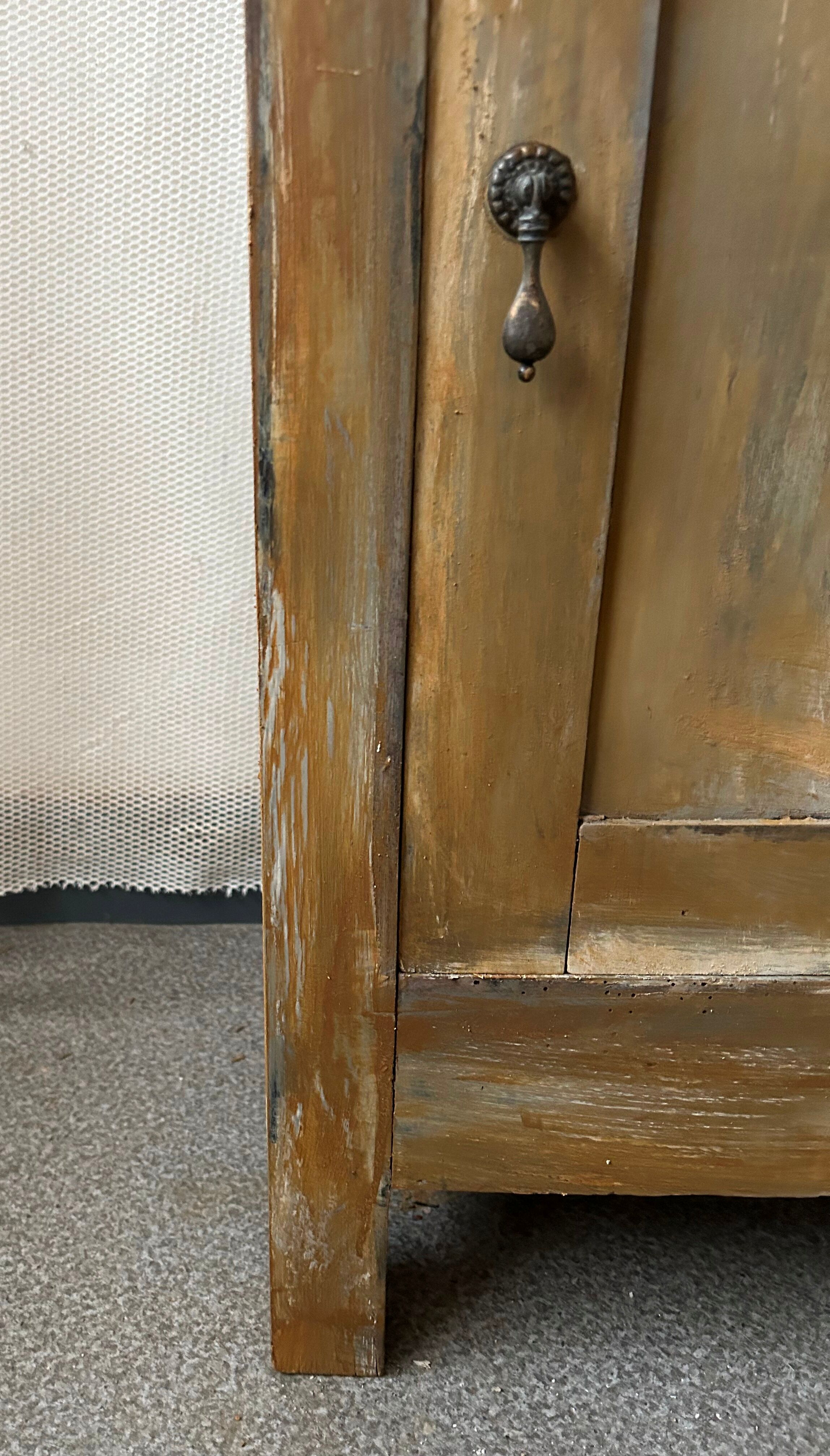 Meuble d'entrée console patinée