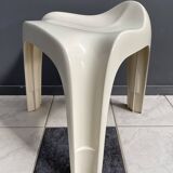 Casala white low stool 1970s
