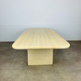 Rectangular travertine coffee table