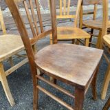 Set of vintage mismatched bistro chairs