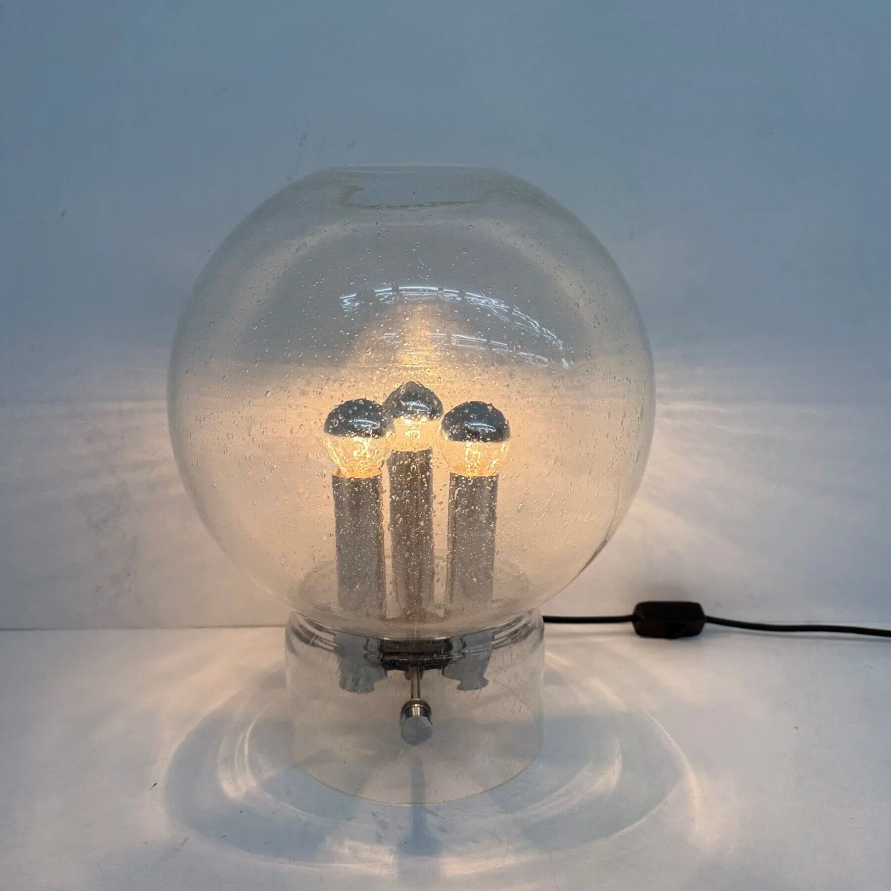 Limburg Glashütte glass table lamp, 1970s
