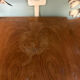 Art Deco walnut dressing table with round mirror – Vintage