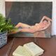 Oil on canvas, naked sleeping woman 1972