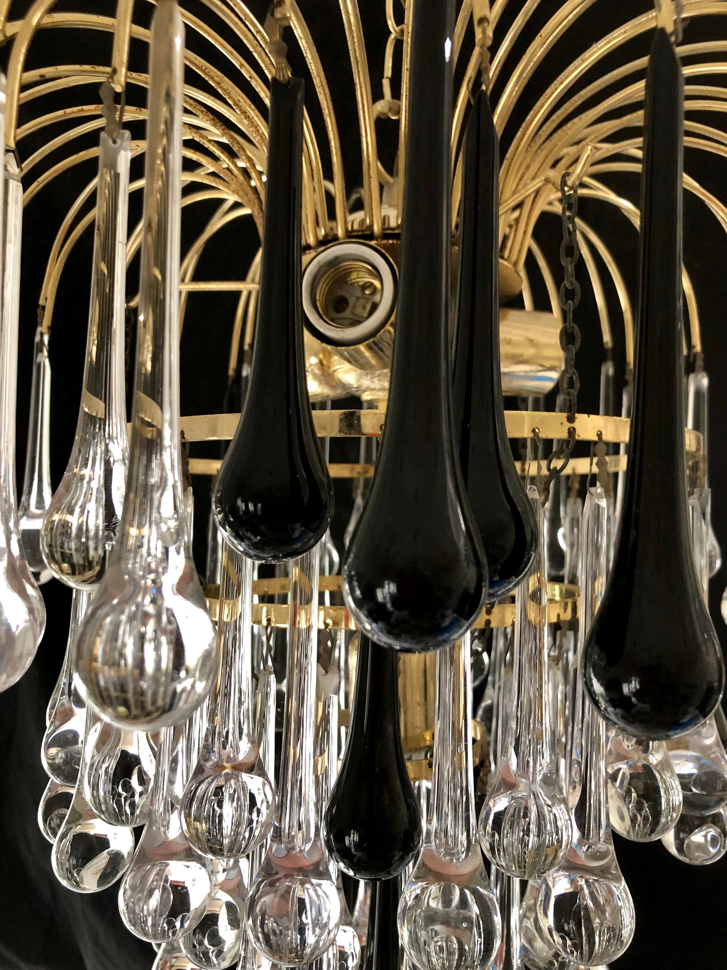 Venini candlestick two-tone glass