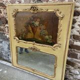 Trumeau & peinture début du XIXe en bois doré.