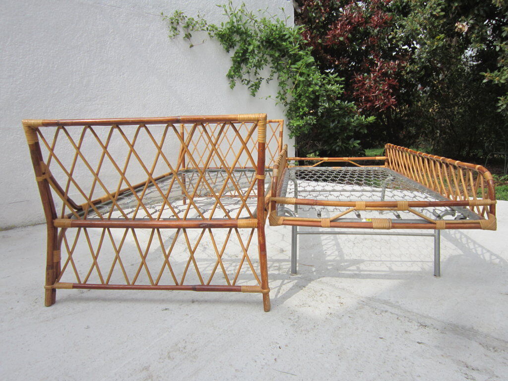 Bed with drawer rattan bed