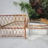 Bed with drawer rattan bed