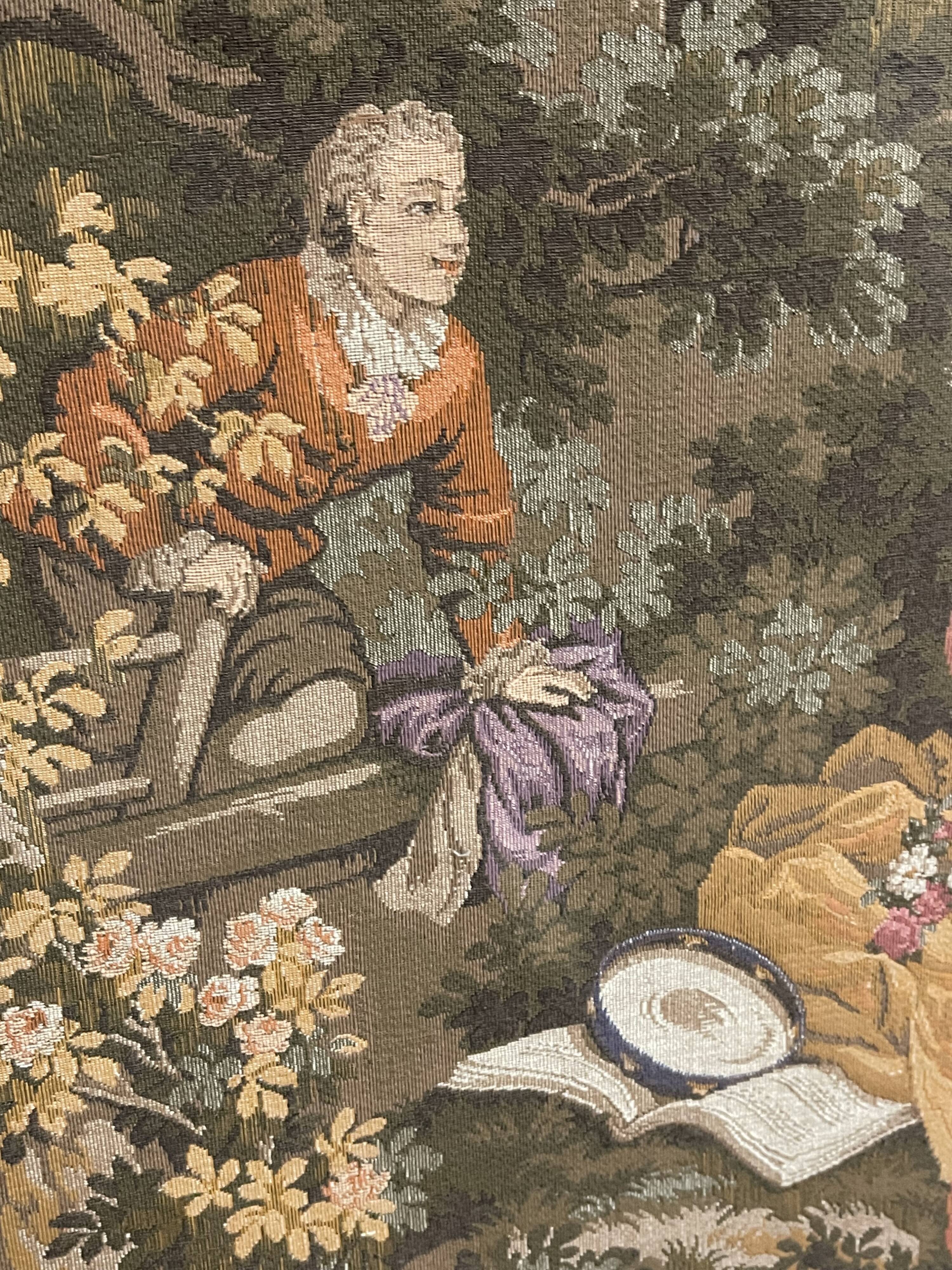 2 Tapestry XIXth classical scene