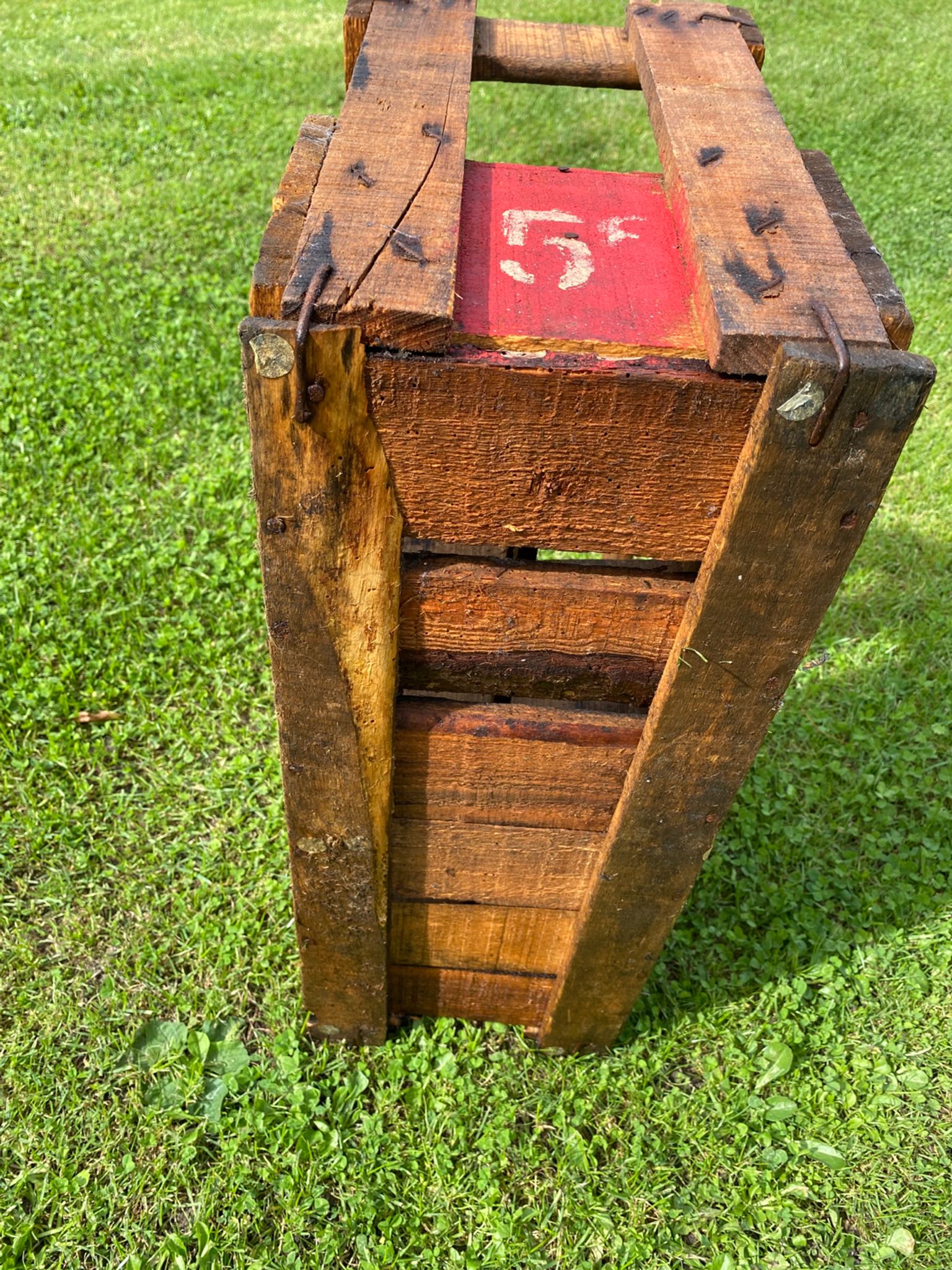 Old bottle rack