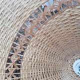 suspension en rotin vintage