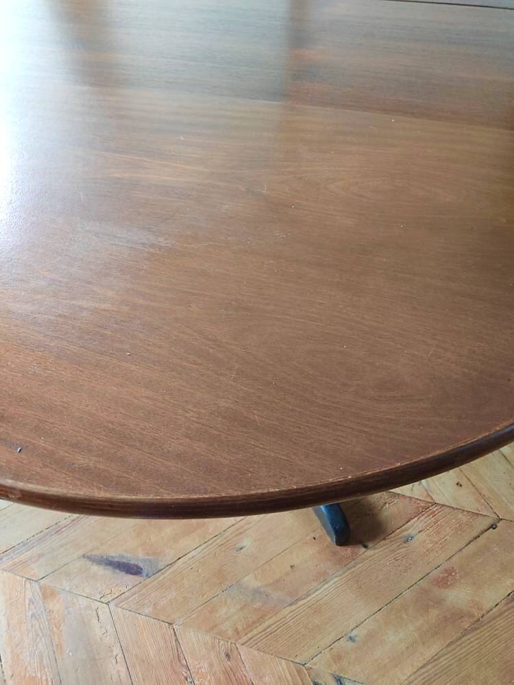 Gudme round Scandinavian extendable dining table vintage 1960