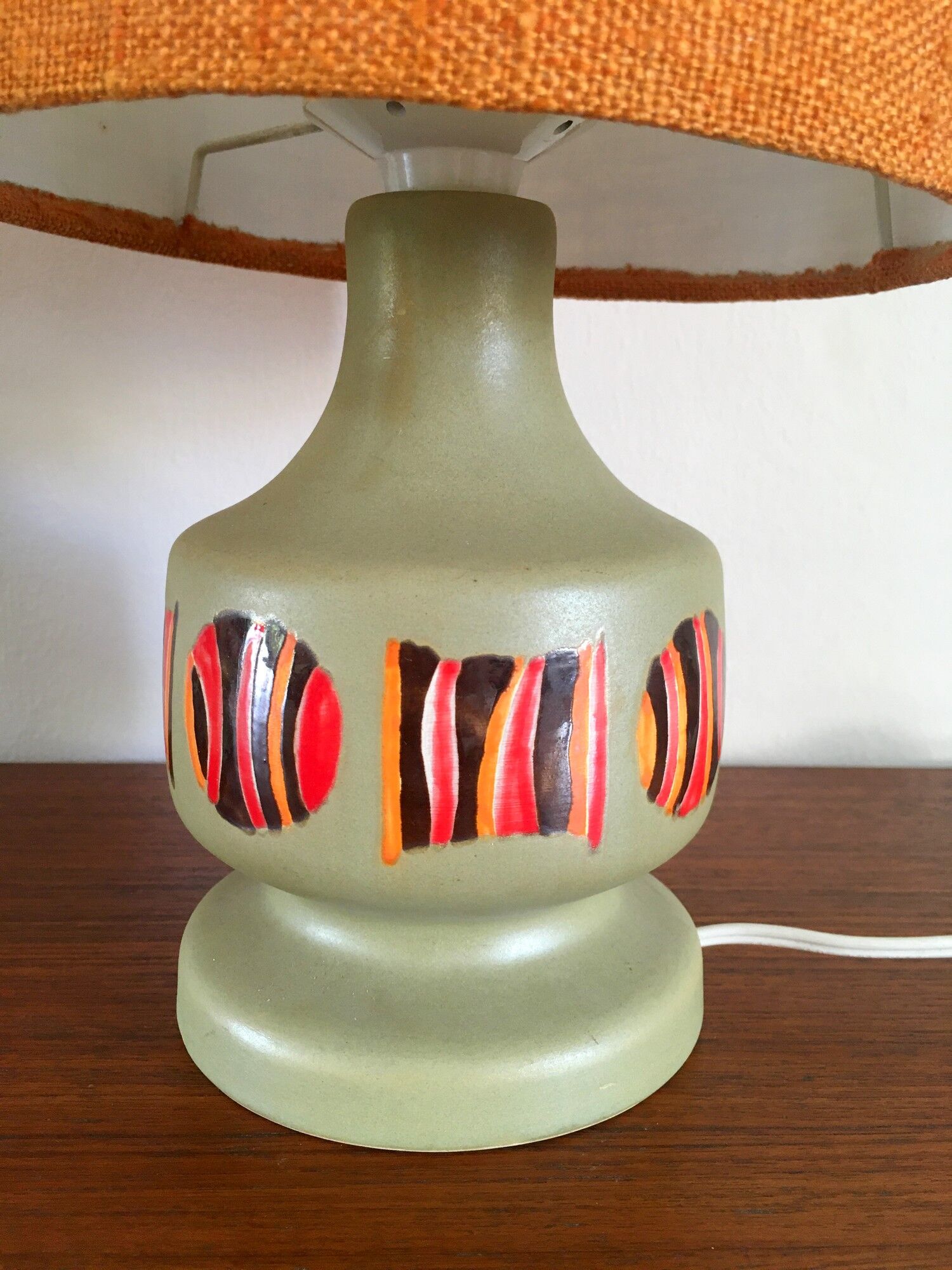 2 vintage ceramic lamps 1970