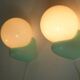 Pair of spherical wall lights - 1970s design