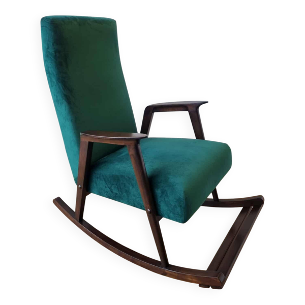Chaise à bascule vintage des années 50.