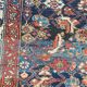 Handmade old Kurdish Persian carpet 135x276 cm