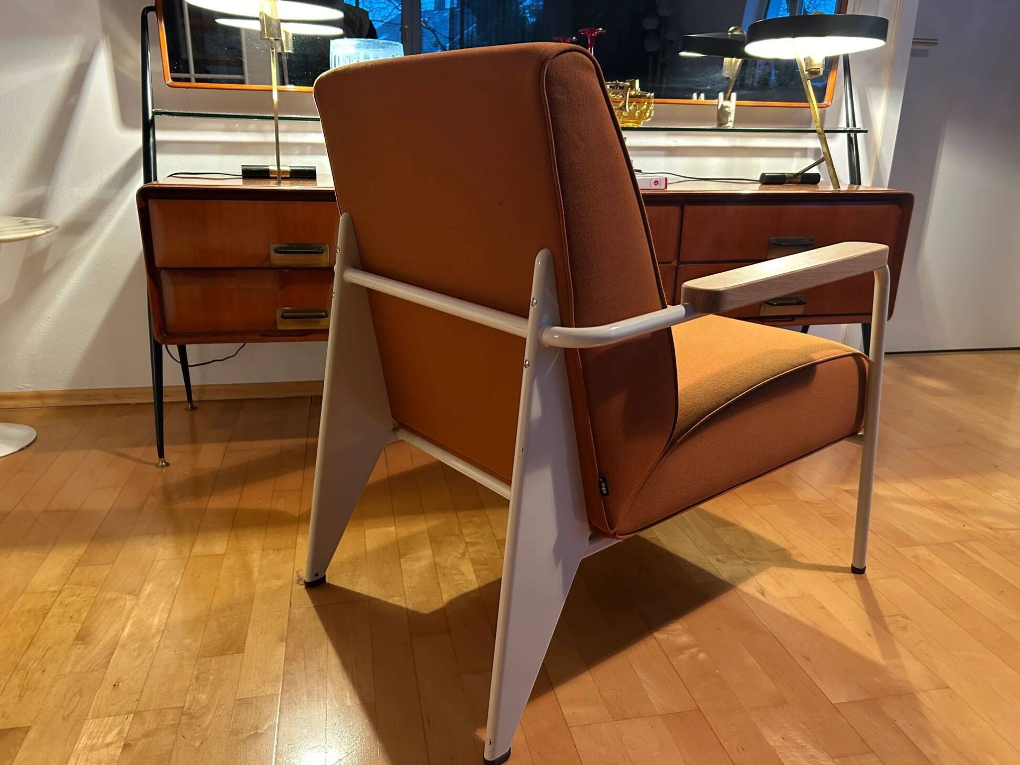 Armchair designed by Jean Prouvé in 1939, by Vitra, Switzerland.
