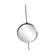 Miroir Rond en Acier Brossé par Xavier Feal, 1970s