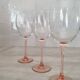 4 Verres à Eau ou Vin / verre à pied Rose