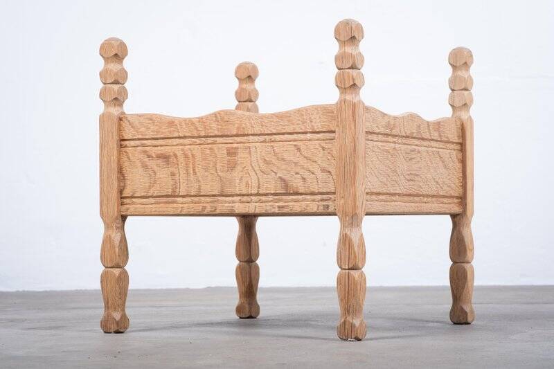 Oak Planter Stand by Henning Kjærnulf, Denmark, 1960s