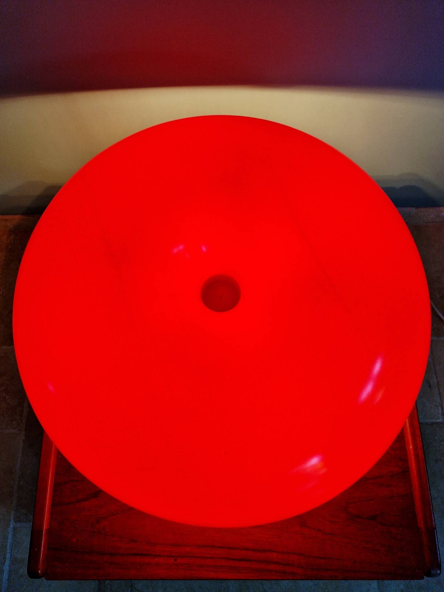 Lampe Nesso, fibre de verre orange, Giancarlo Mattioli, Artemide,1960