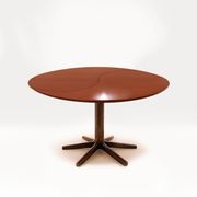 Danish Mid Century Yin-Yang teak extending dining table by Ole Gjerløv-Knudsen and Torben Lind