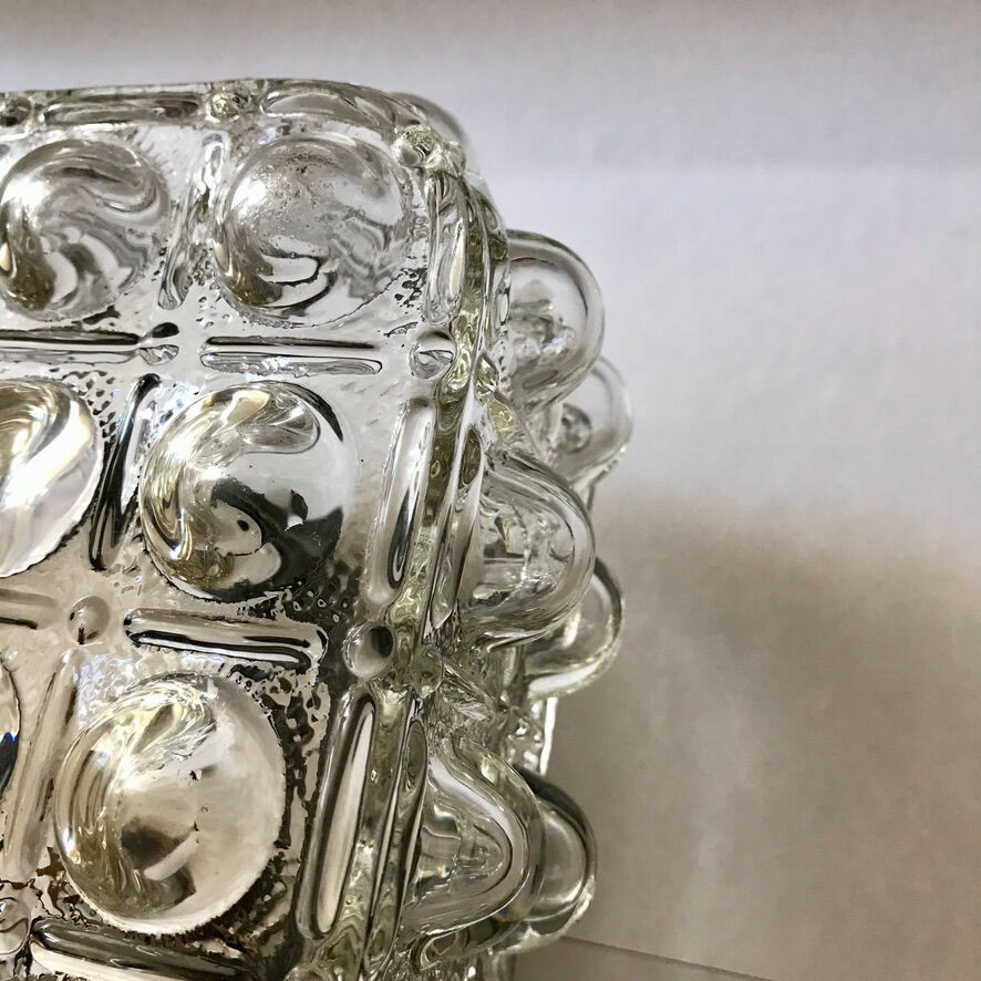 Glass ceiling lamp or wall lamp