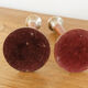 Pair of Indian candle holders, wood and silver metal