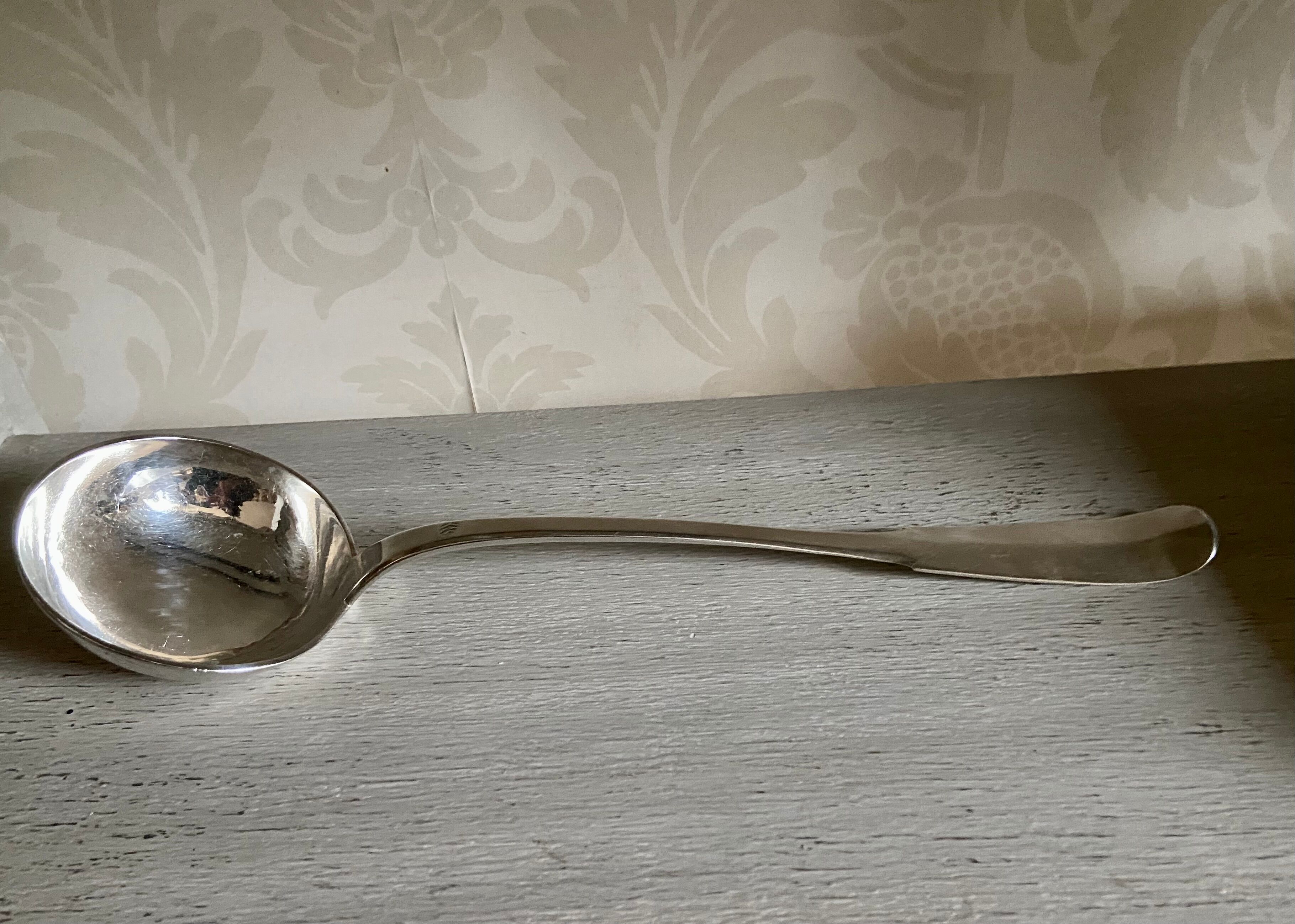 Antique solid silver ladle