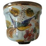 Magnificent Cache Pot Decorations Painted Bird Contour Grainy Relief Gilding Spoiler