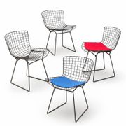 Suite de 4 Chaises "Wire" — Harry Bertoia pour Knoll (Rilsan Noir)